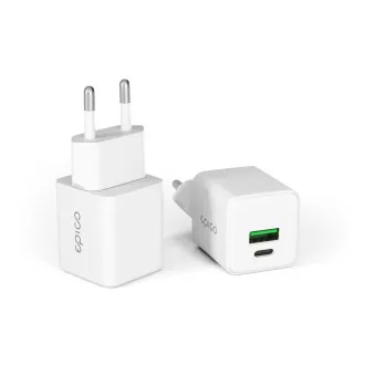Epico UltraBoost GaN 20W AC adapter EA20 - bijeli Epico UltraBoost GaN 20W AC adapter EA20 - bijeli