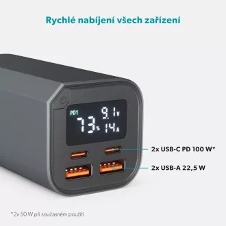 Epico Alu Power Bank PD 100W - 20.000mAh - siva
