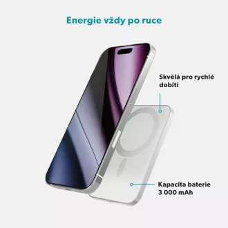 Epico 3000mAh Alu Mag+ PowerBank EM31 - srebrni