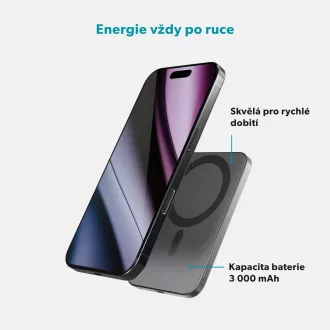 Epico 3000mAh Alu Mag+ PowerBank EM31 - siva