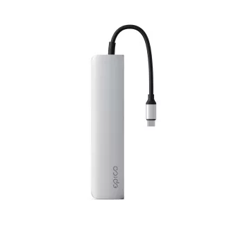 Epico 6u1 Alu Hub 8K s USB-C konektorom - srebrni Epico 6u1 Alu Hub 8K s USB-C konektorom - srebrni