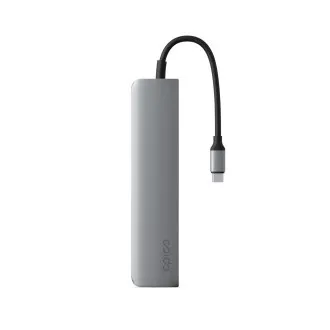 Epico 6u1 aluminijski USB-C 8K hub - sivi