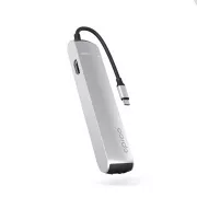 Epico 6u1 Slim Hub 8K s USB-C konektorom - srebrni