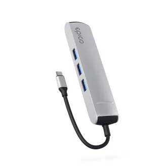 Epico 6u1 Slim Hub 8K s USB-C konektorom - srebrni Epico 6u1 Slim Hub 8K s USB-C konektorom - srebrni