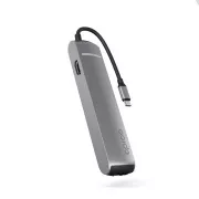 Epico 6u1 Slim Hub 8K s USB-C konektorom - sivi