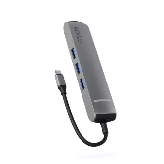 Epico 6u1 Slim Hub 8K s USB-C konektorom - sivi Epico 6u1 Slim Hub 8K s USB-C konektorom - sivi