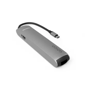 Epico 6u1 Slim Hub 8K s USB-C konektorom - sivi Epico 6u1 Slim Hub 8K s USB-C konektorom - sivi