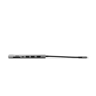 Epico 7u1 Multimedijski Hub 8K s USB-C priključkom. - sivi