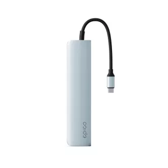 Epico 6u1 aluminijski USB-C 8K hub - plavi