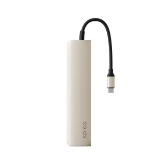 Epico 6-u-1 aluminijski USB-C 8K hub - bijeli