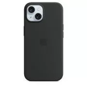 Silikonska maska za iPhone 15 s MagSafeom - crna