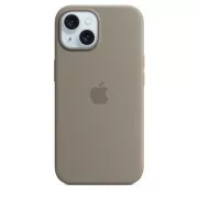 Silikonska maska za iPhone 15 s MagSafeom - glina