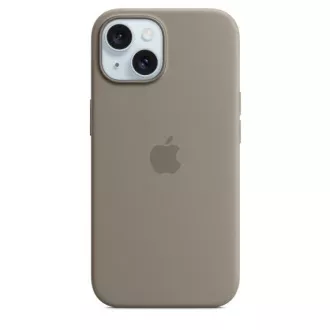 Silikonska maska za iPhone 15 s MagSafeom - glina