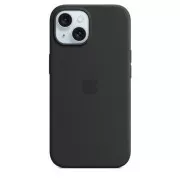 iPhone 15 + Silikonska maska s MagSafeom - crna