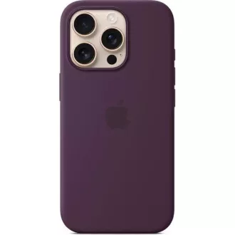 Silikonska maska za iPhone 16 Pro s MS - šljiva