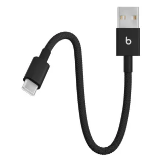 Beats USB-A / USB-C pleteni kabel (20 cm) - crna boja