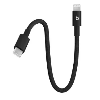 Beats USB-C/Lightning pleteni kabel (20 cm) - crna boja