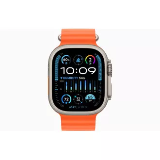 Apple Watch Ultra 2/49 mm/Titan/Sportska narukvica/Orange Ocean