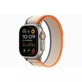 Apple Watch Ultra 2/49 mm/Titan/sportski remen/narančasto-bež trag/-M/L Apple Watch Ultra 2/49 mm/Titan/sportski remen/narančasto-bež trag/-M/L