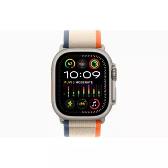 Apple Watch Ultra 2/49 mm/Titan/sportski remen/narančasto-bež trag/-M/L Apple Watch Ultra 2/49 mm/Titan/sportski remen/narančasto-bež trag/-M/L