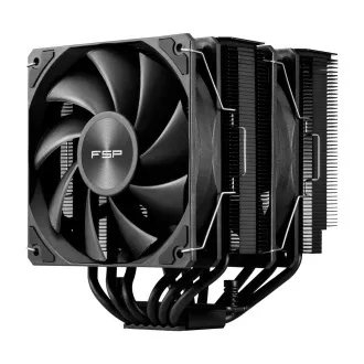 FSP MP7-B dvostruki hladnjak za CPU, 120 mm FDB ventilator, crni