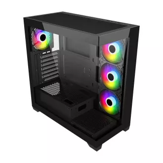 FSP M340-BA/Midi Tower/Prozirno/Crno