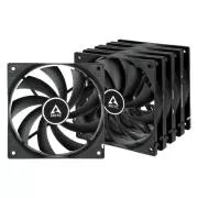 ARCTIC F12 Value Pack (crna) - ARCTIC F12 Ventilator u kućištu - 120 mm ventilator u kućištu niske razine buke - Pakiranje od 5 komada