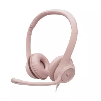 Odjednom Logitech Stereo USB Headset H390 set, roza