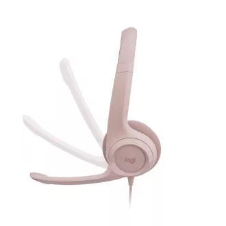 Odjednom Logitech Stereo USB Headset H390 set, roza