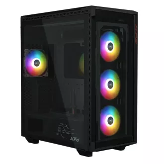Adata XPG BATTLECRUISER II/Midi Tower/Transpar./Crna