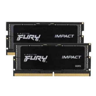 Kingston FURY Impact/SO-DIMM DDR5/32GB/6000MHz/CL38/2x16GB/Crna Kingston FURY Impact/SO-DIMM DDR5/32GB/6000MHz/CL38/2x16GB/Crna