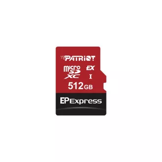 Patriot EP Express/Micro SDXC/512GB/UHS-I U3 / Klasa 10 Patriot EP Express/Micro SDXC/512GB/UHS-I U3 / Klasa 10