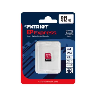 Patriot EP Express/Micro SDXC/512GB/UHS-I U3 / Klasa 10 Patriot EP Express/Micro SDXC/512GB/UHS-I U3 / Klasa 10
