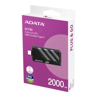 ADATA SC735/2TB/SSD/Vanjski/Siva/5R