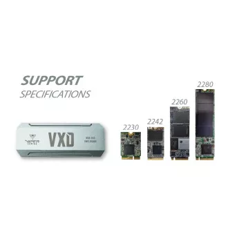 Patriot VXD vanjska kutija USB 3.2 M.2 NVMe SSD RGB