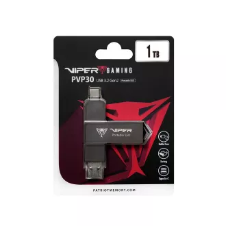 Patriot VIPER PVP30/1TB/SSD/Vanjski/Crni/3R