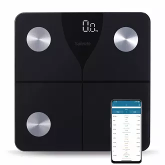 Salente SlimFit, pametna osobna dijagnostička fitness vaga, Bluetooth, crna