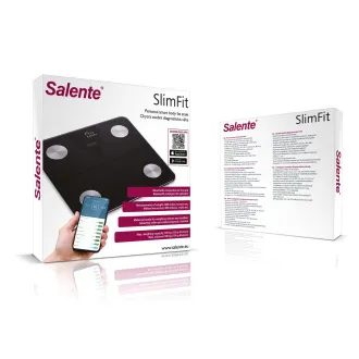 Salente SlimFit, pametna osobna dijagnostička fitness vaga, Bluetooth, crna