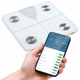 Salente SlimFit, pametna osobna dijagnostička fitness vaga, Bluetooth, bijela