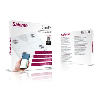 Salente SlimFit, pametna osobna dijagnostička fitness vaga, Bluetooth, bijela