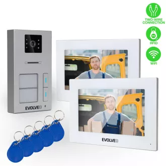 EVOLVEO DoorPhone AP2-2 žični videofon za dva stana s aplikacijom, bijeli