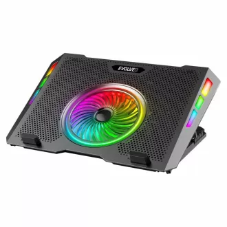 EVOLVEO Ania 16, hladnjača za laptop, 5 ventilatora, RGB pozadinsko osvjetljenje