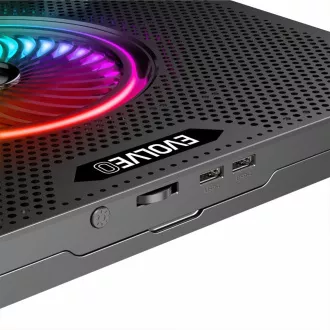 EVOLVEO Ania 16, hladnjača za laptop, 5 ventilatora, RGB pozadinsko osvjetljenje
