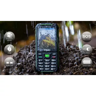 EVOLVEO StrongPhone W4, IP68 otporan Dual SIM telefon, 2.8" LCD, 2500mAh, Powerbank, crno-zeleni EVOLVEO StrongPhone W4, IP68 otporan Dual SIM telefon, 2.8" LCD, 2500mAh, Powerbank, crno-zeleni