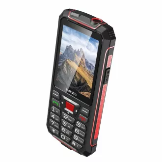EVOLVEO StrongPhone W4, IP68 otporan Dual SIM telefon, 2.8" LCD, 2500mAh, Powerbank, crno-crveni