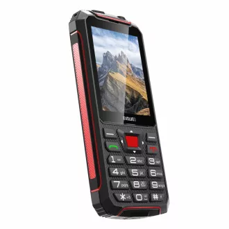 EVOLVEO StrongPhone W4, IP68 otporan Dual SIM telefon, 2.8" LCD, 2500mAh, Powerbank, crno-crveni