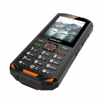EVOLVEO StrongPhone X5, vodootporan izdržljiv Dual SIM telefon, crno-narančast