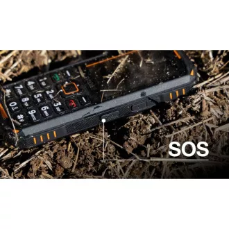 EVOLVEO StrongPhone X5, vodootporan izdržljiv Dual SIM telefon, crno-narančast