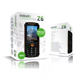 EVOLVEO StrongPhone Z6, vodootporni izdržljivi Dual SIM telefon, crno-narančasta - Rabljen