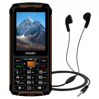 EVOLVEO StrongPhone Z6, vodootporni izdržljivi Dual SIM telefon, crno-narančasta - Rabljen